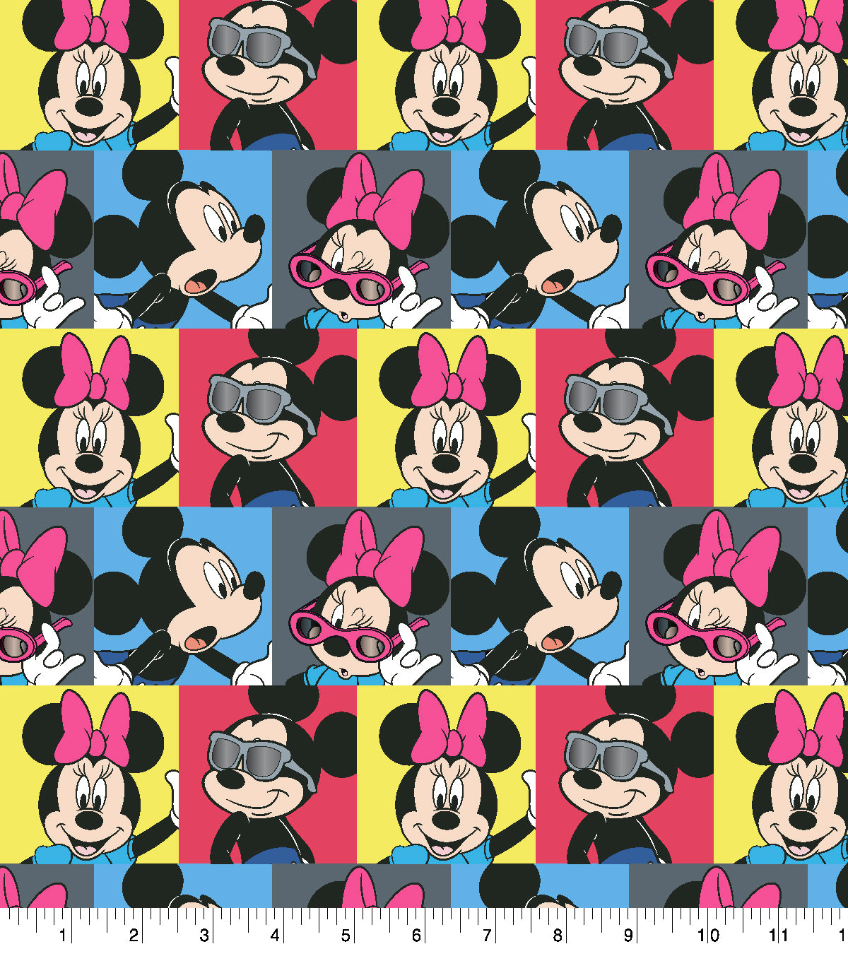 Fabric Street Disney Mickey Mouse Through The Years Fabric