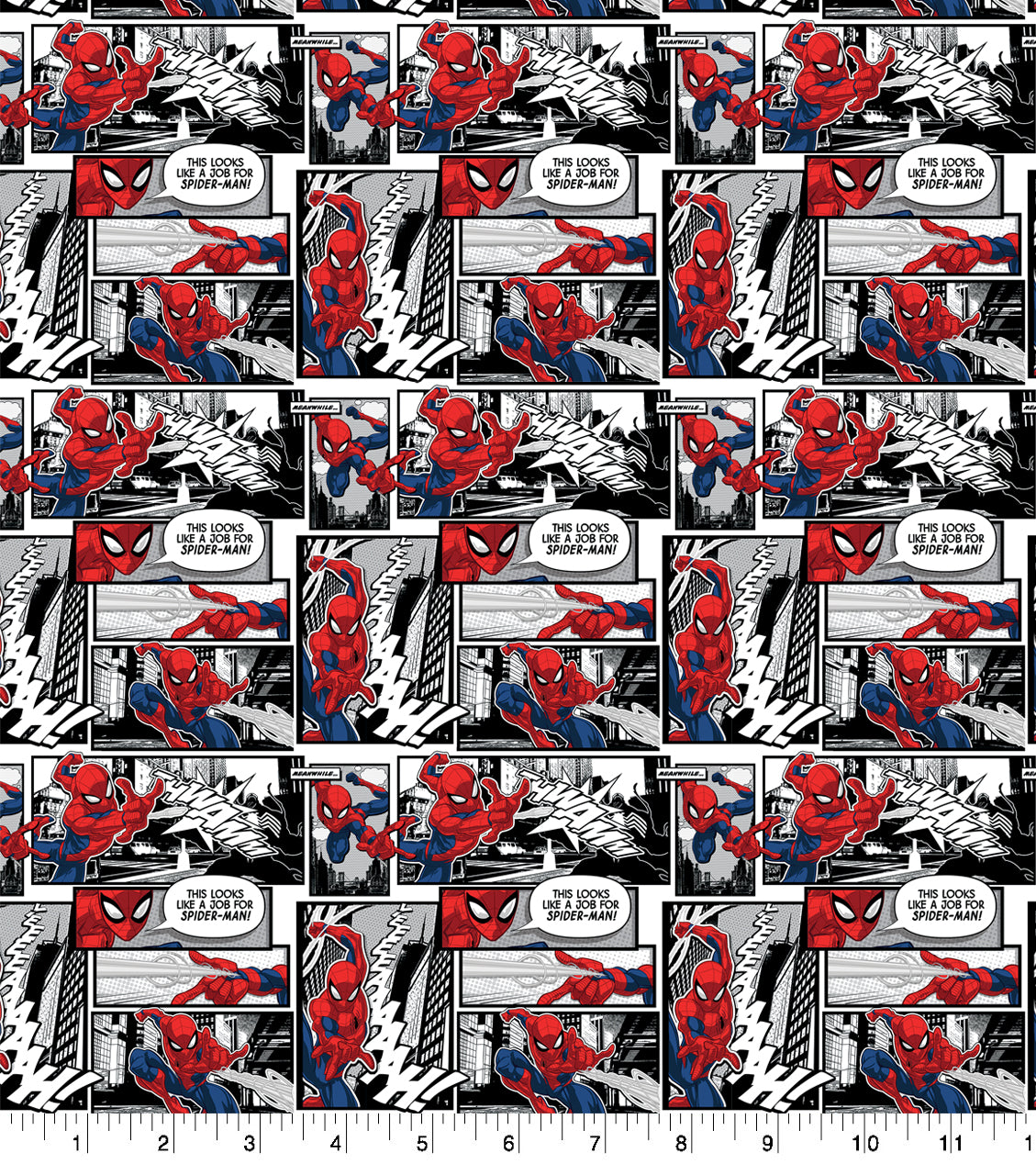 Cotton Fabric - Character Fabric - Marvel Spiderman Digital Comic Web  Mosaic Superhero - 4my3boyz Fabric