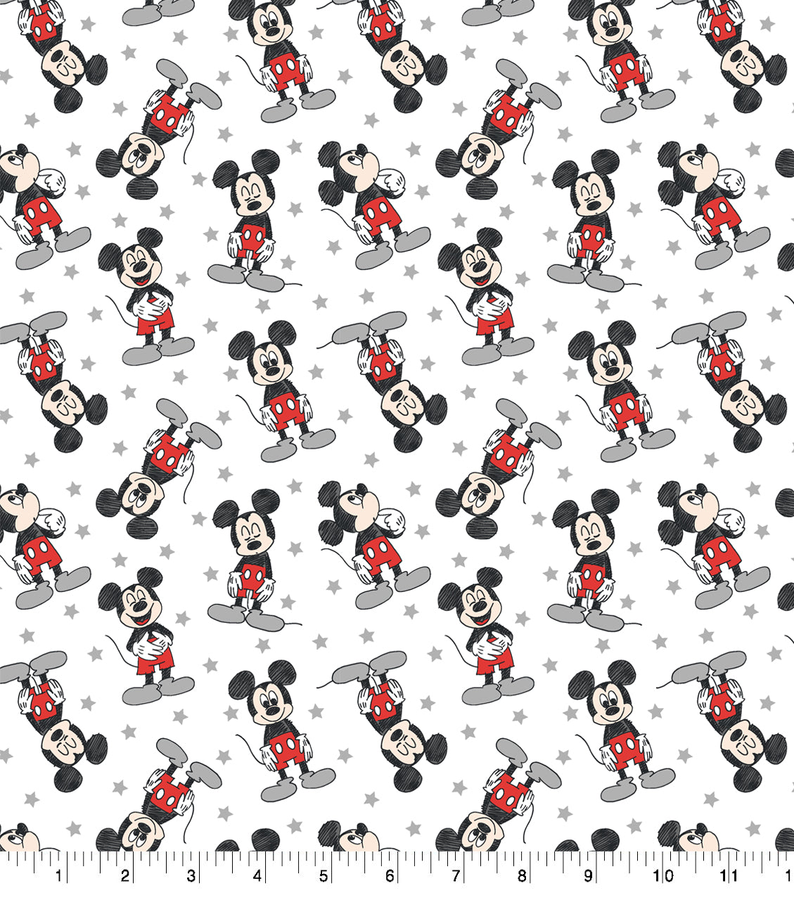 Disney Licensed Fabric Vintage Mickey and Minnie Mouse in 