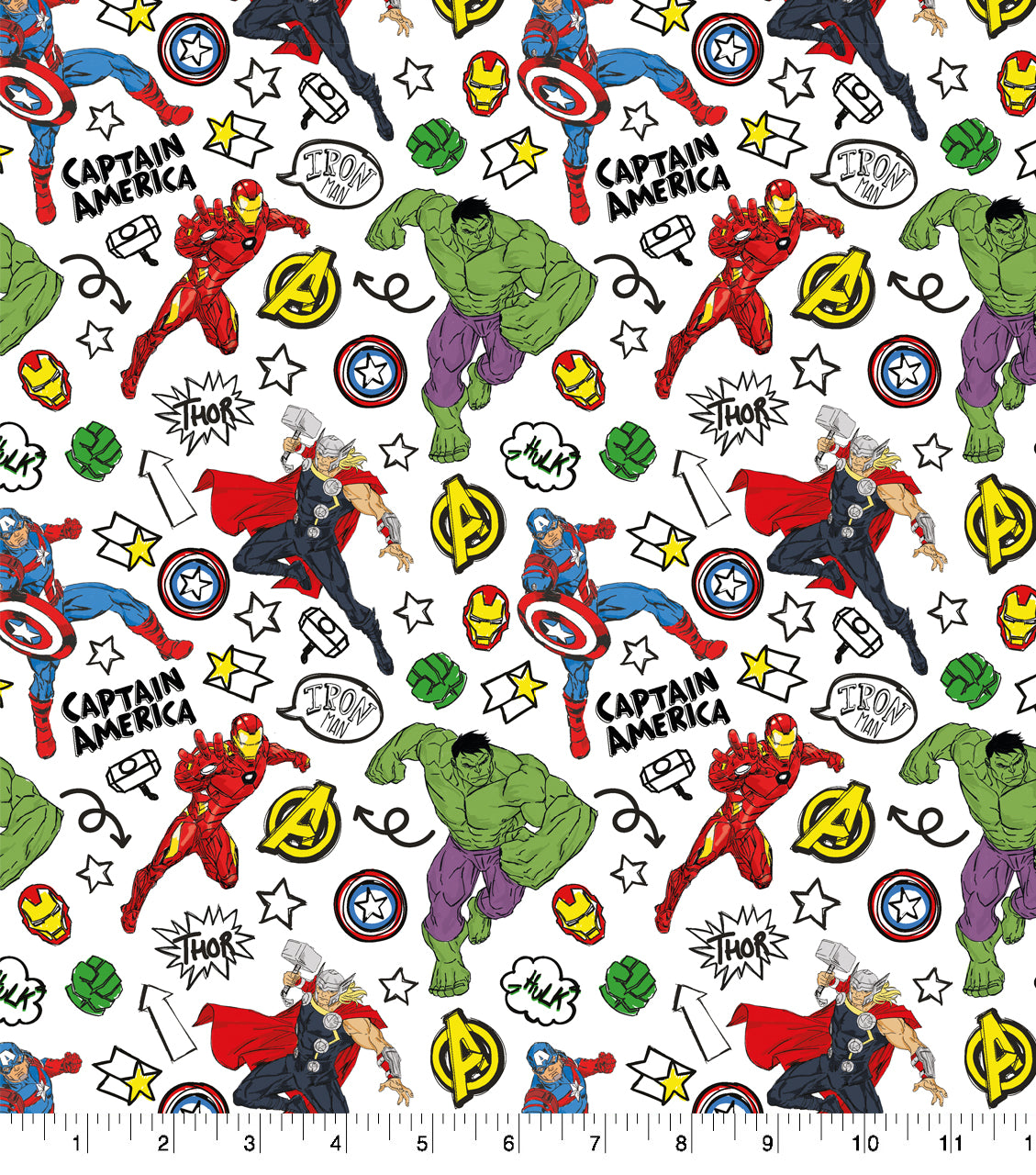 Marvel's Doodle Adventure Cotton Fabric