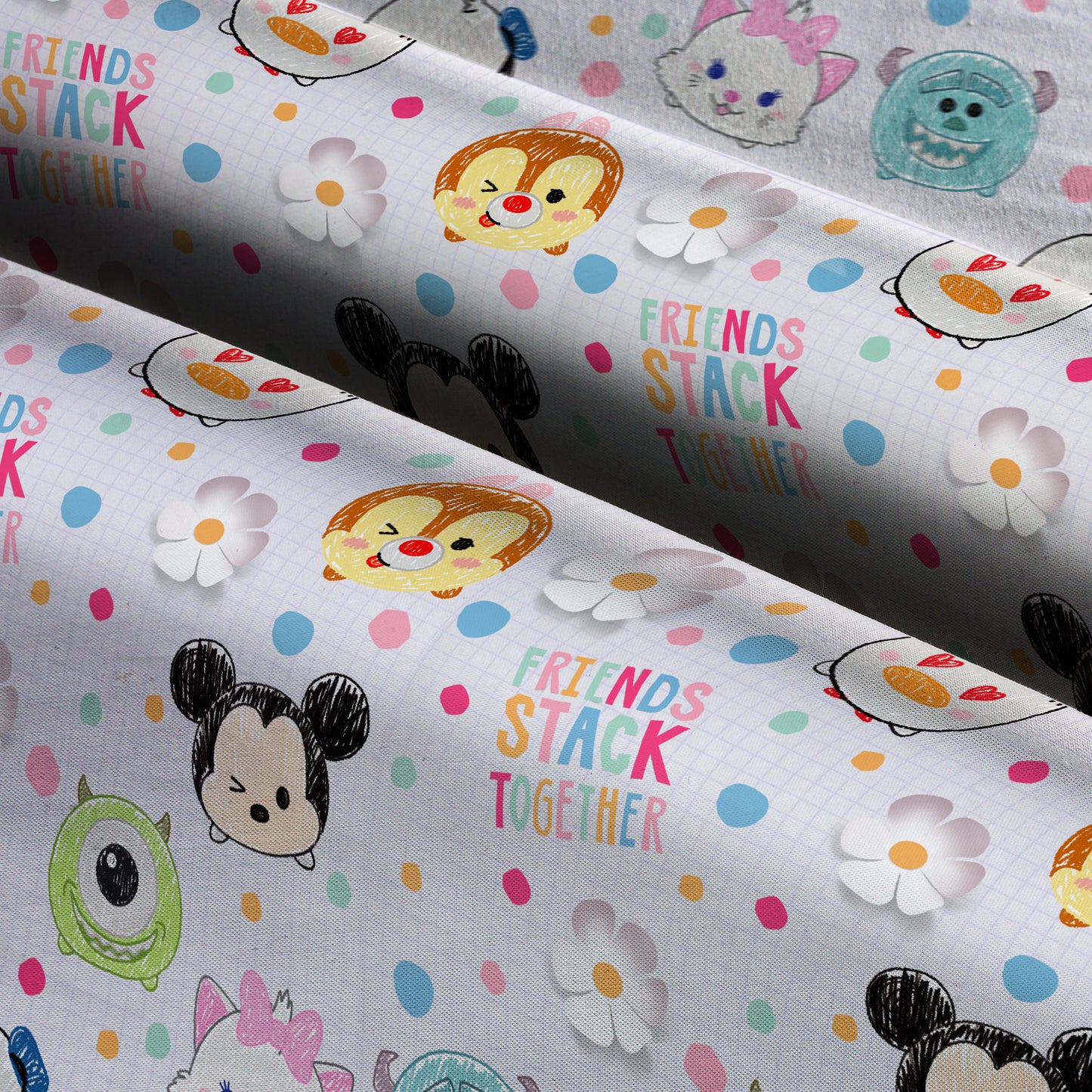 Disney Tsum Tsum Friends Stack Together Fabric