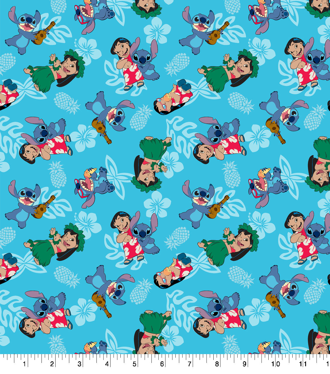 Disney Lilo and Stitch Together Forever Cotton Fabric
