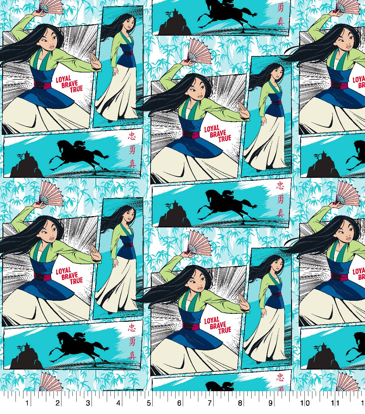 Disney Mulan Comic Art Fabric