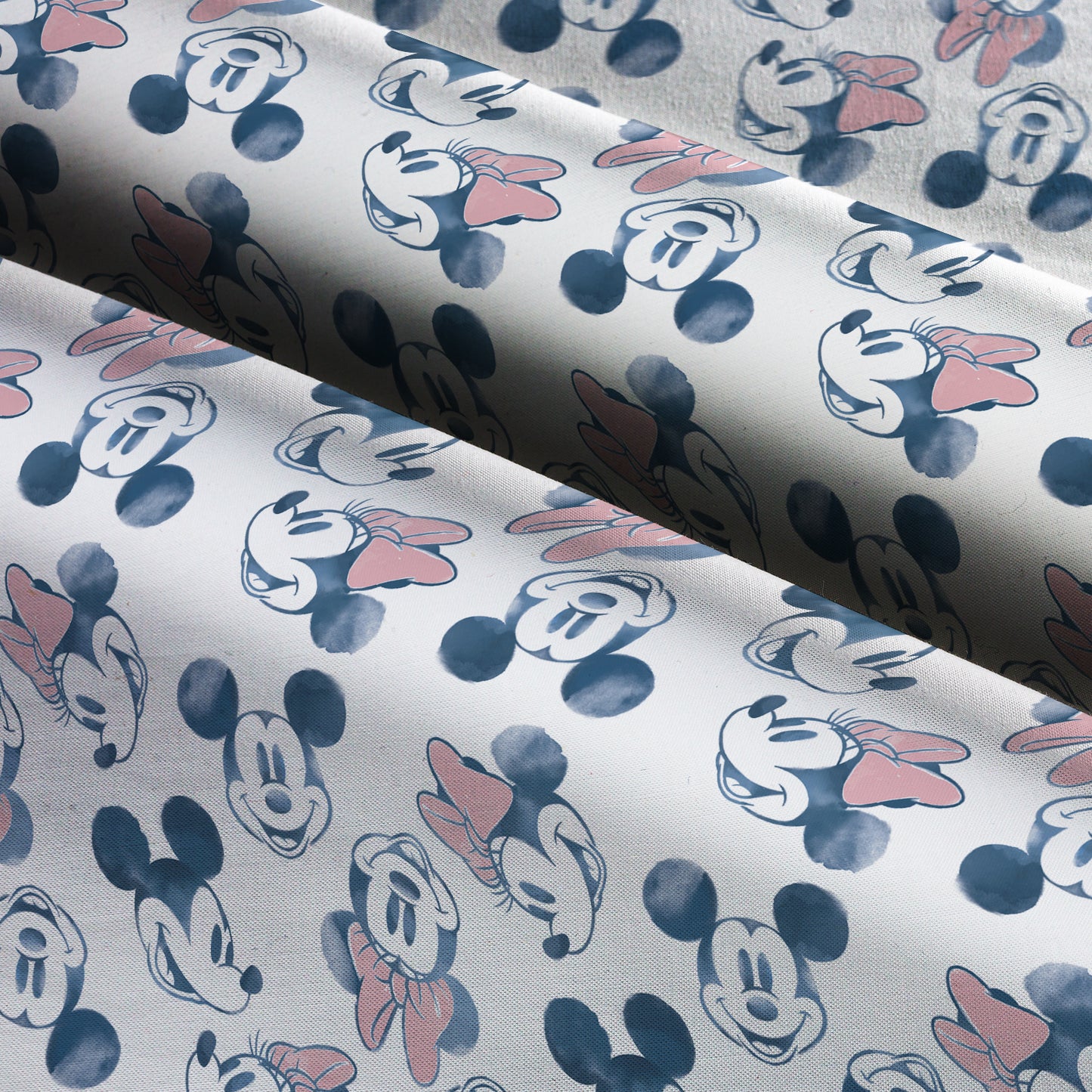 Disney Mickey Mouse & Minnie Mouse Starry Night Cotton Fabric