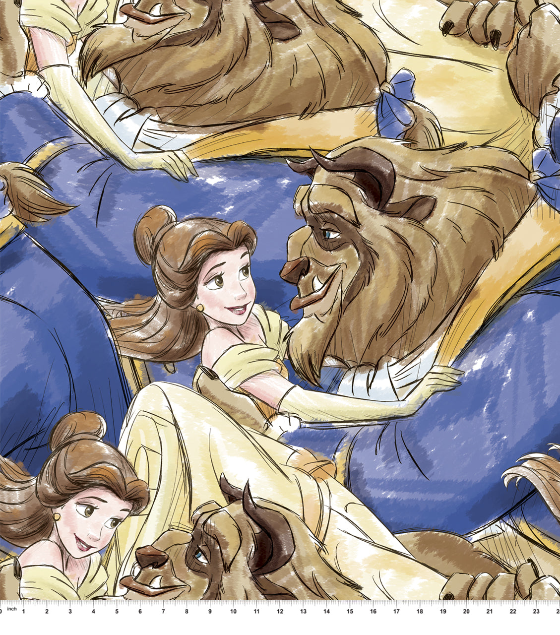 Disney Beauty and the Beast Fleece Fabric