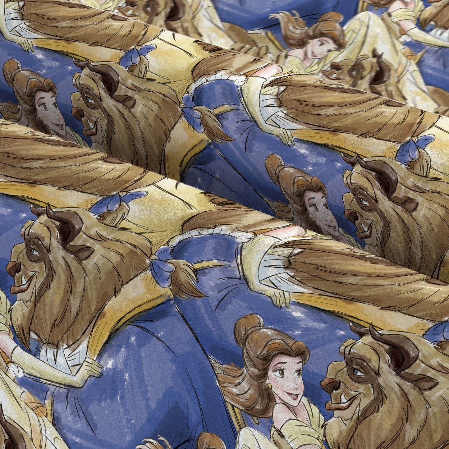 Disney Beauty and the Beast Fleece Fabric