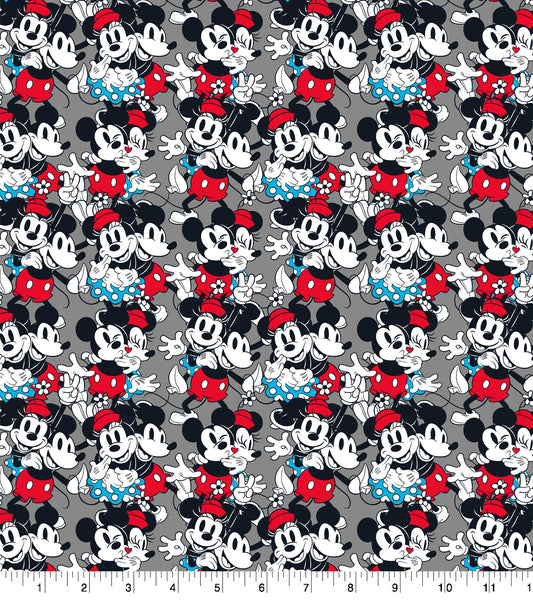 Disney Mickey Mouse & Minnie Mouse Vintage Love Fabric