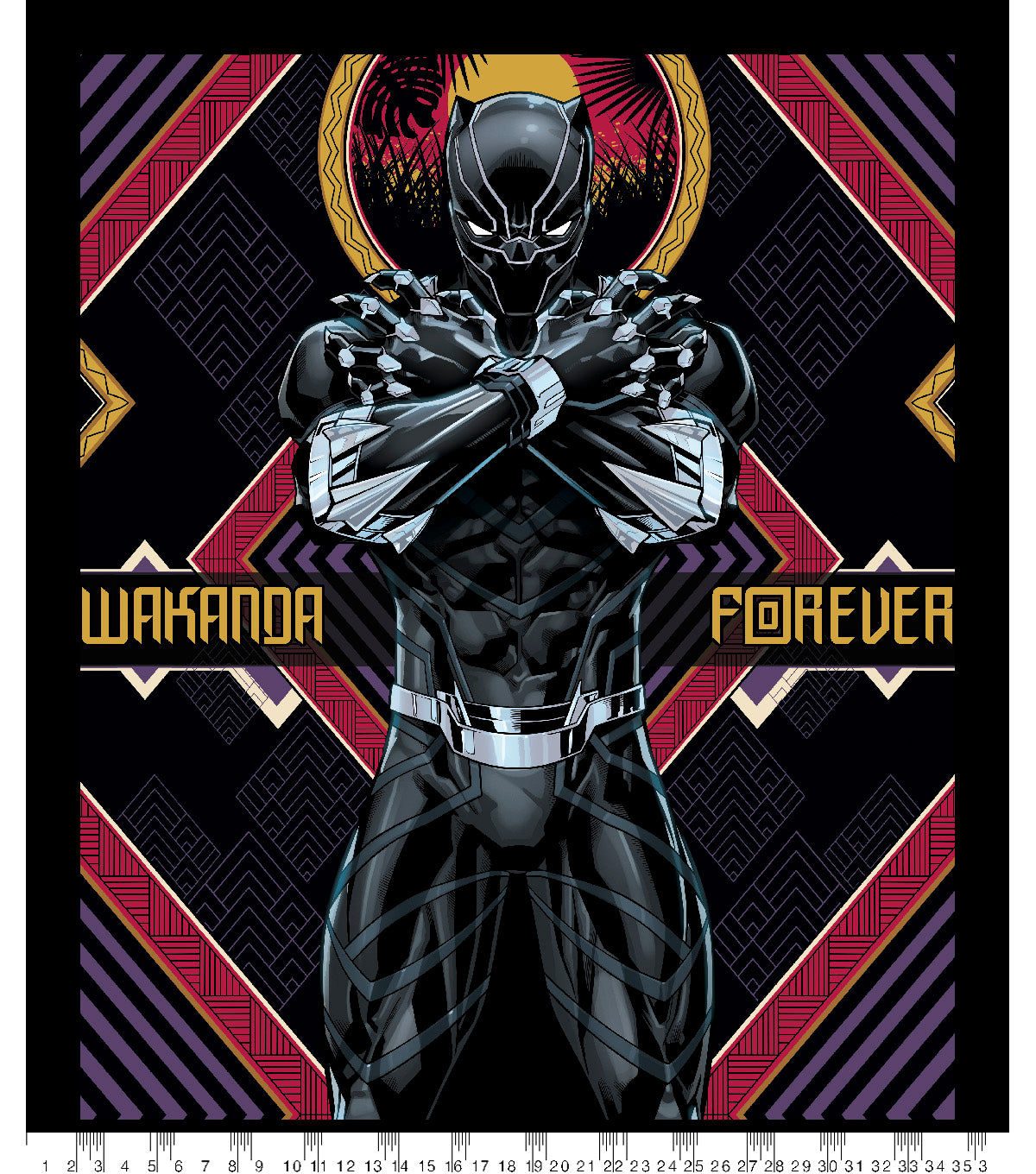 Marvel Studios' Black Panther Wakanda Forever Pose Panel Fabric