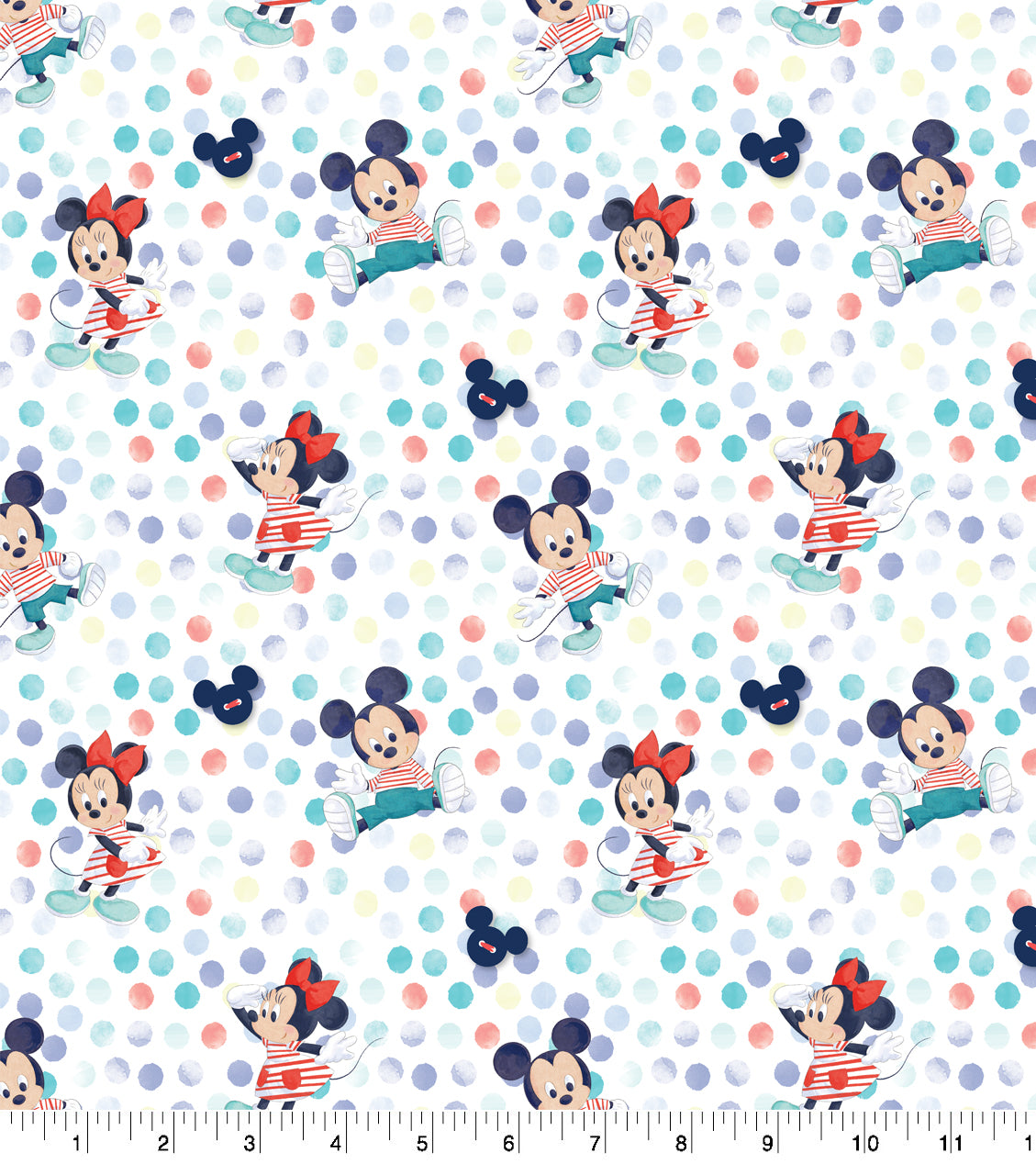 Disney Mickey Mouse & Minnie Mouse Babies Cotton Fabric