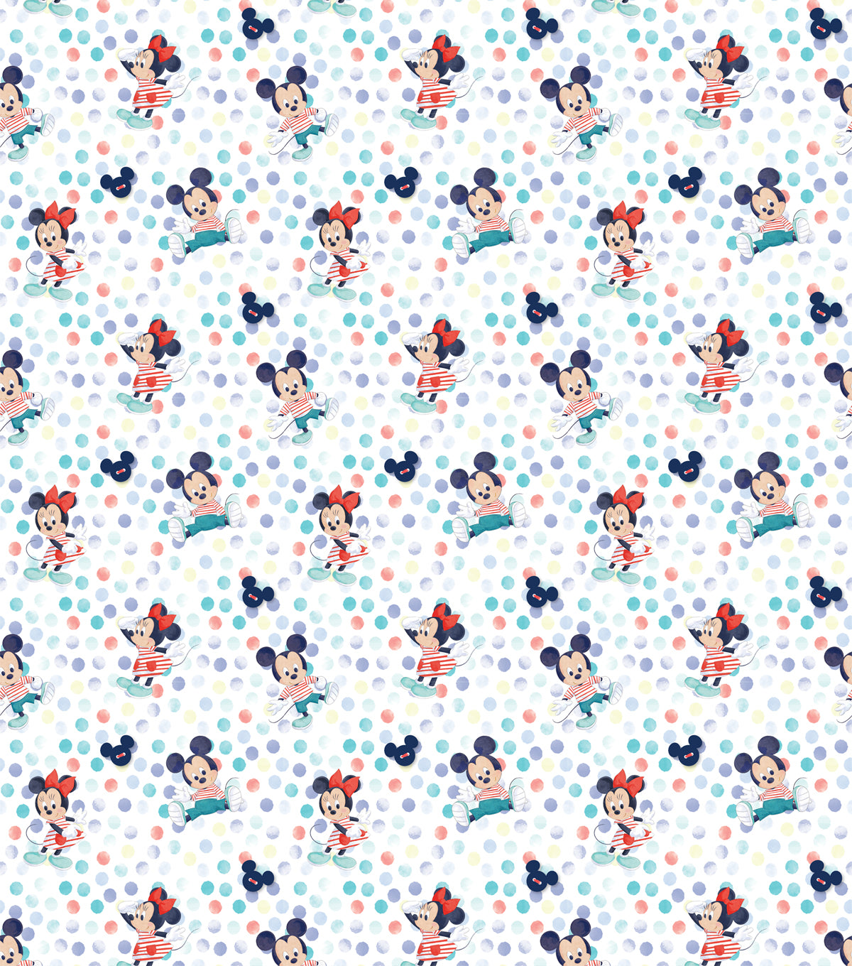 Disney Mickey Mouse & Minnie Mouse Babies Cotton Fabric