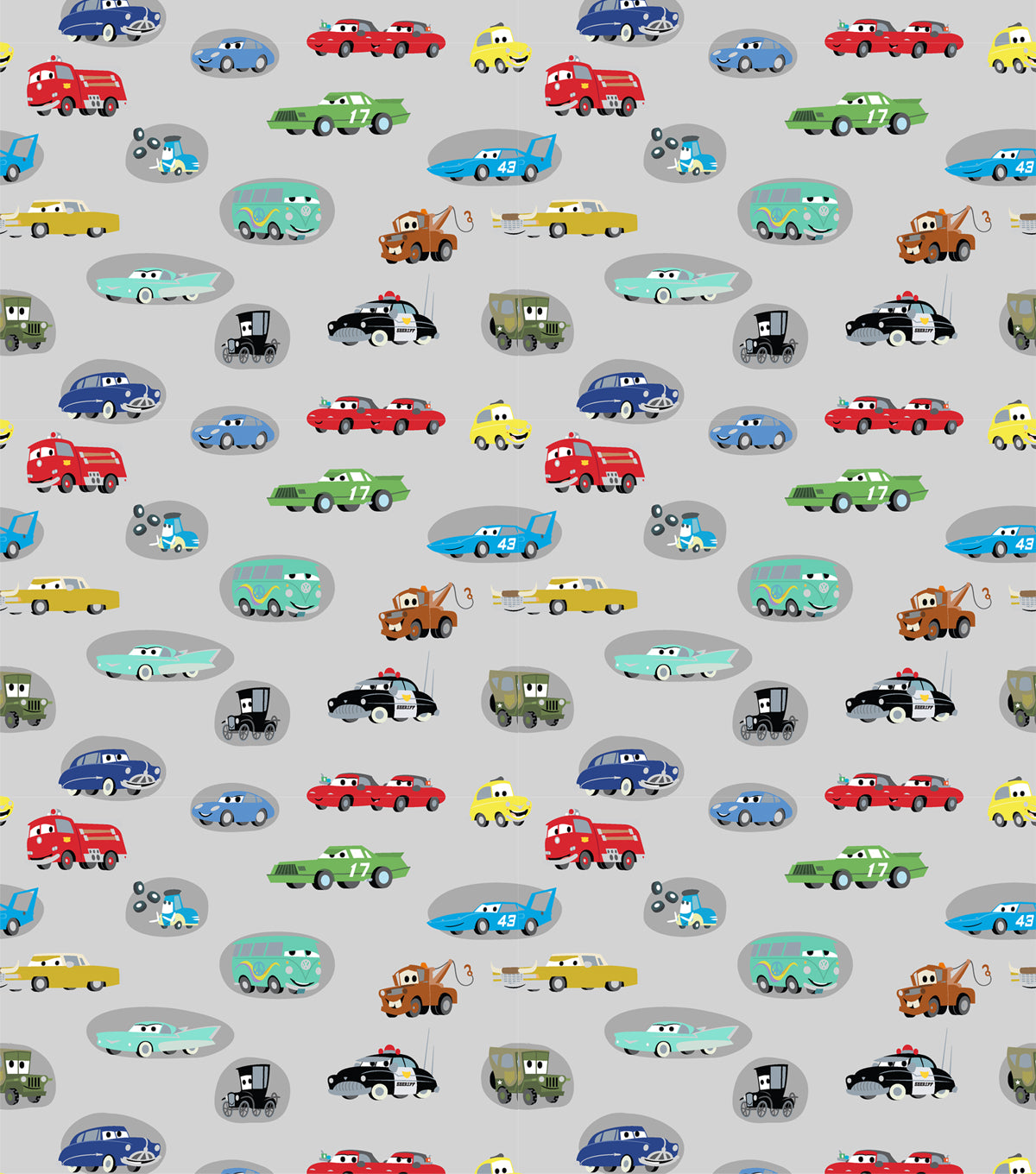Disney and Pixar Cars Vintage Cotton Fabric