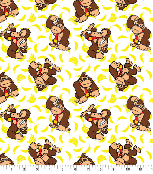 Nintendo Donkey Kong Bananas Cotton Fabric