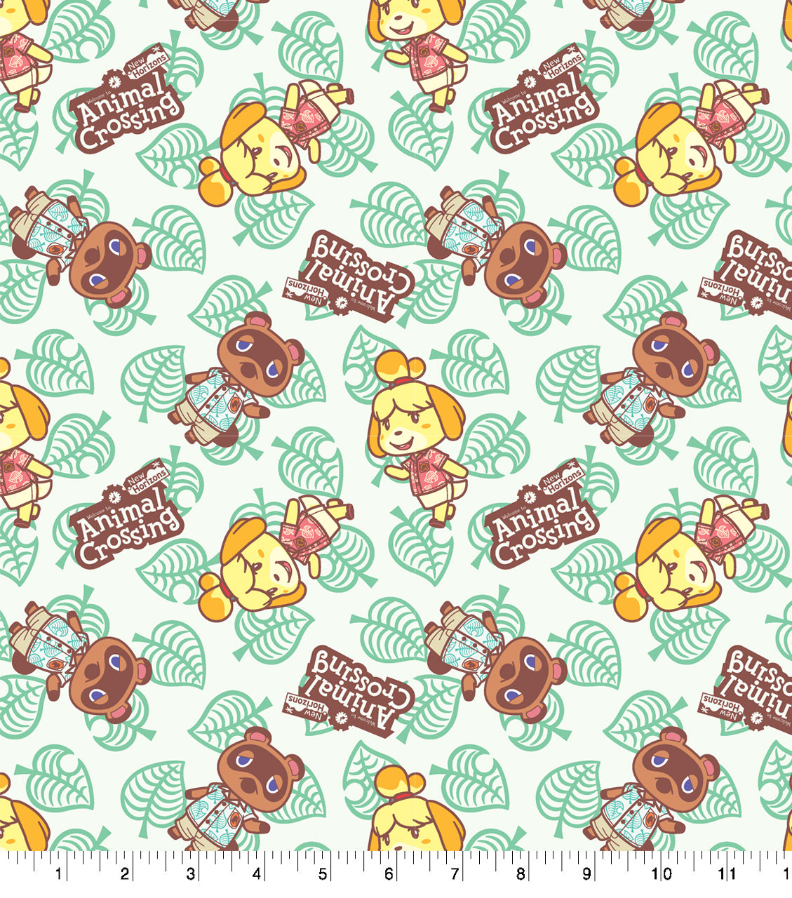 Nintendo Animal Crossing New Horizons Tom and Isabelle Nook Cotton Fabric