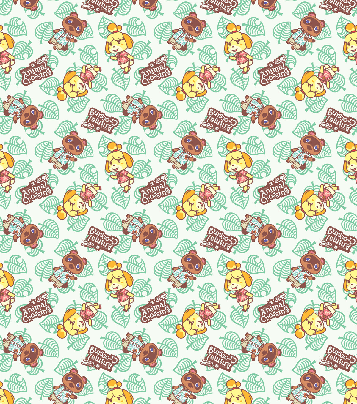Nintendo Animal Crossing New Horizons Tom and Isabelle Nook Cotton Fabric