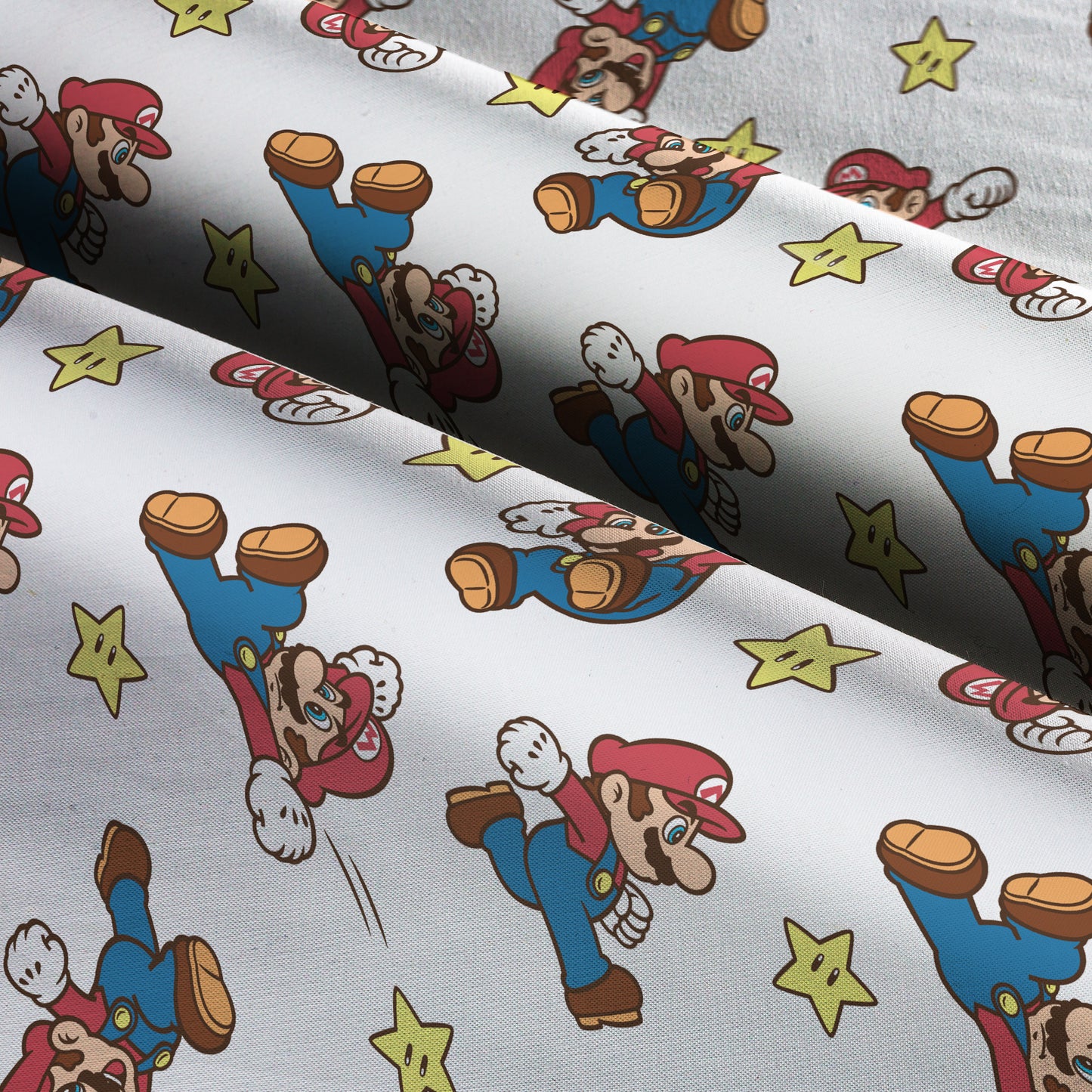Nintendo Vintage Mario Star Cotton Fabric
