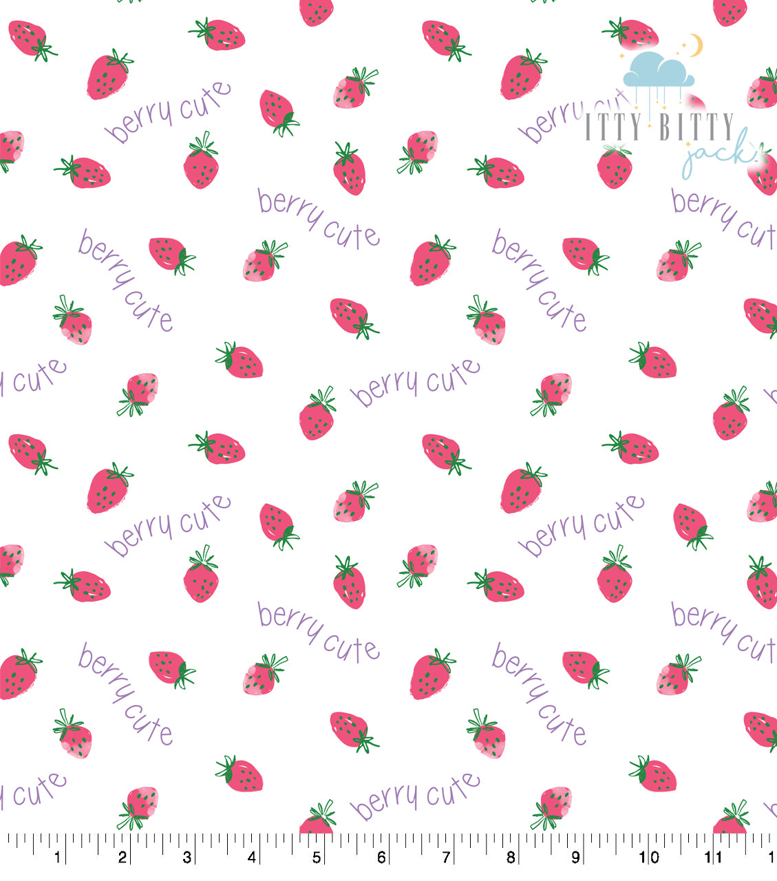 Itty Bitty Jack Berry Cute Strawberry Fabric
