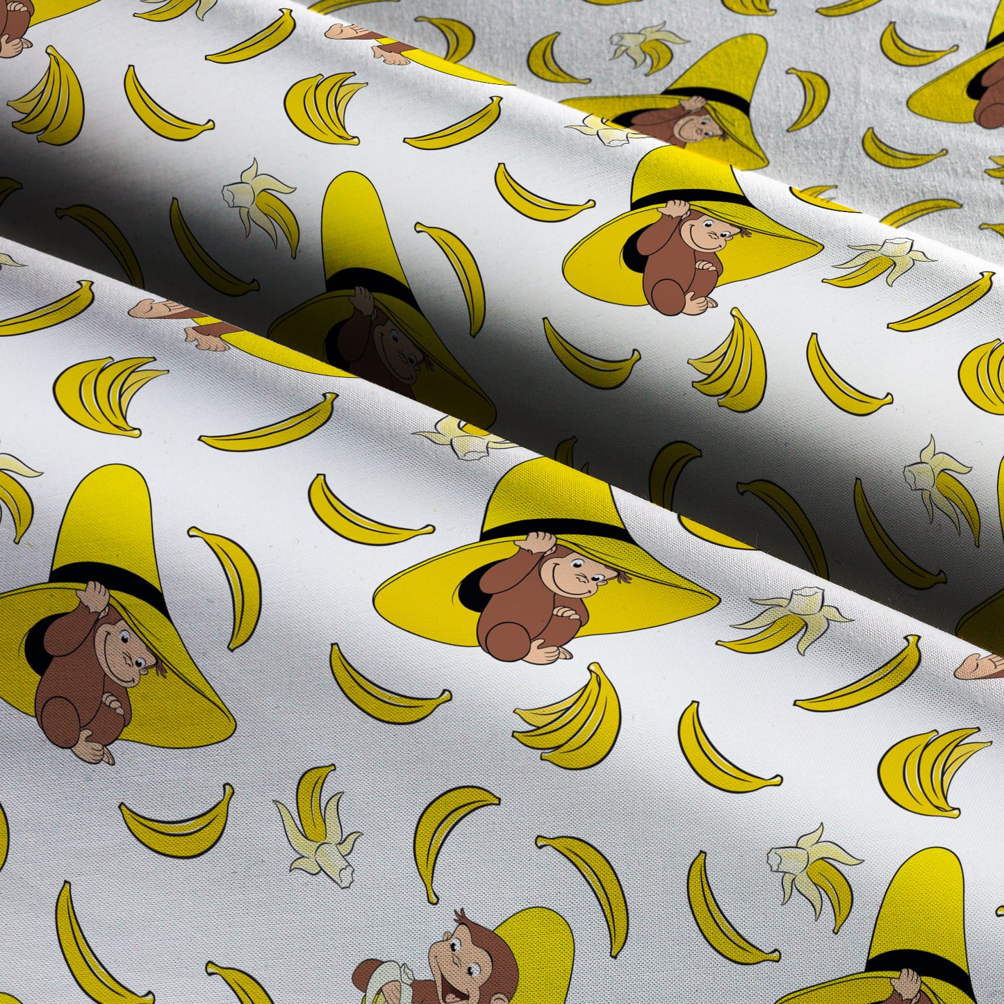 Universal Curious George Bananas Cotton Fabric