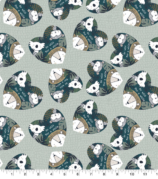 Stay Wild at Heart Cotton Fabric