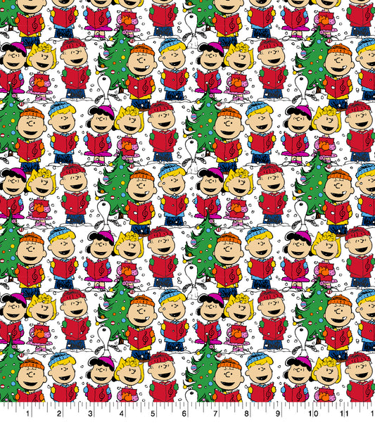 Peanuts Gang Christmas Carol Fabric