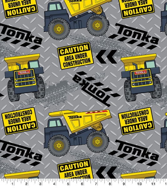 Hasbro Tonka Truck Caution Construction Fabric