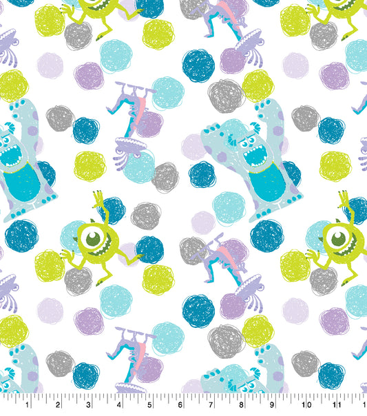 Disney & Pixar Monsters Inc. Polka Dot Fabric