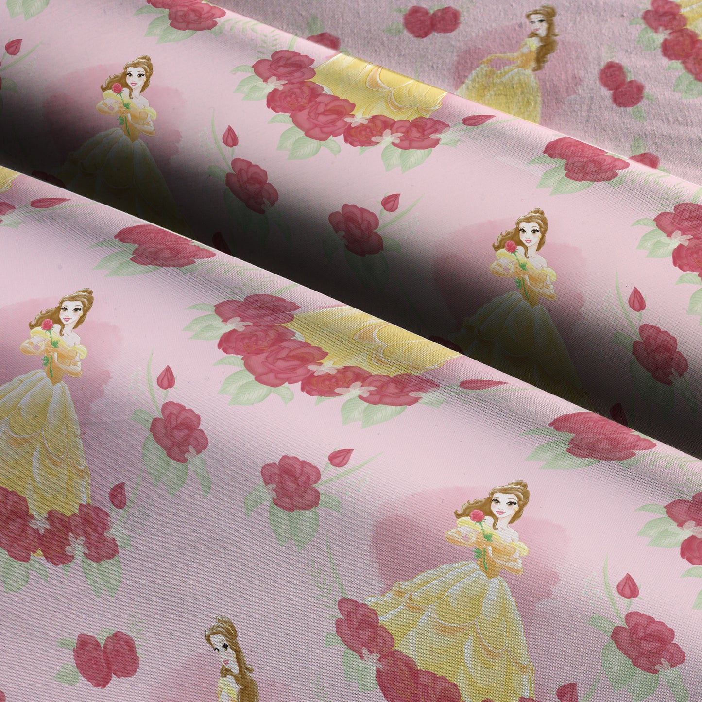 Disney Princess Belle Rose Fabric