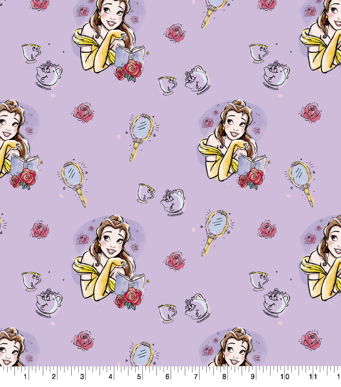 Disney Princess Belle Sketch Fabric