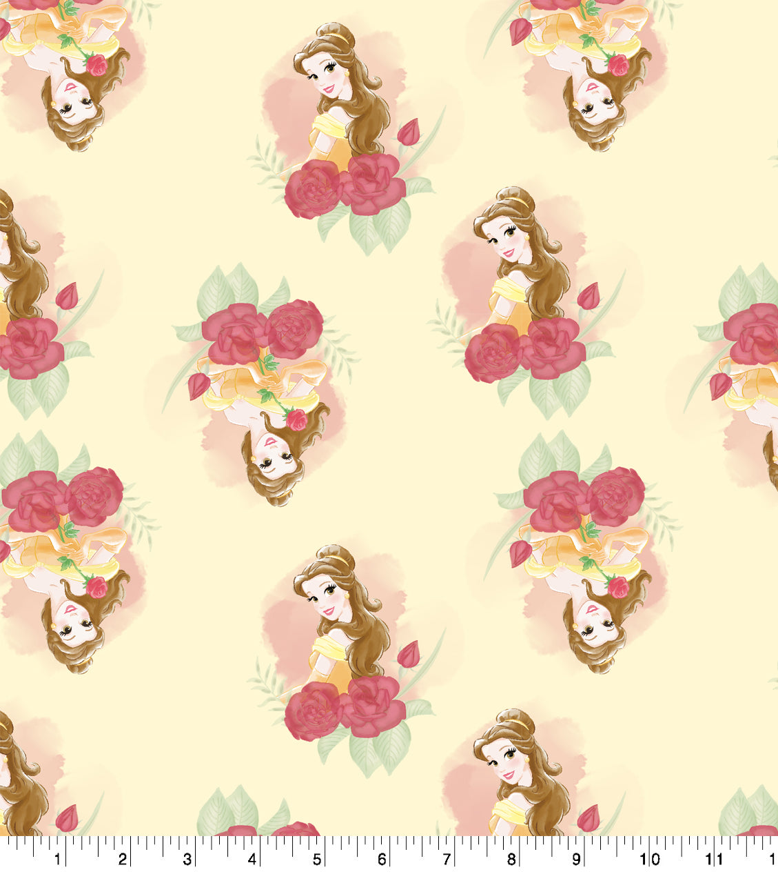 Disney Princess Belle Watercolor Fabric – fabricstreet.com