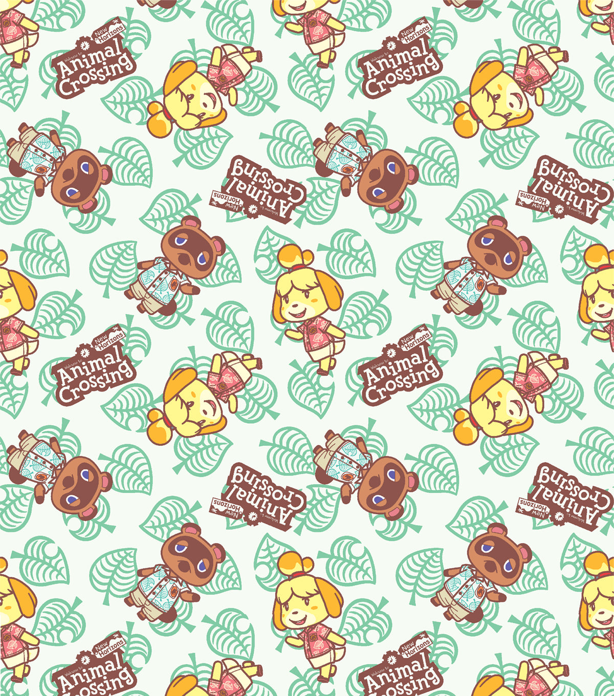 Nintendo Animal Crossing New Horizons Isabelle and Tom Nook Fabric
