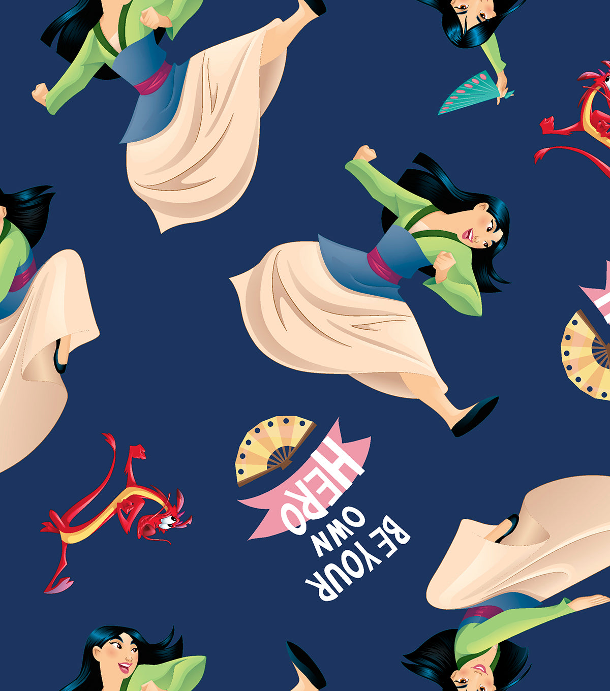 Disney Mulan Be Your Own Hero Fabric