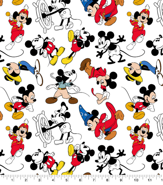 Disney Mickey Mouse Through the Years Fabric