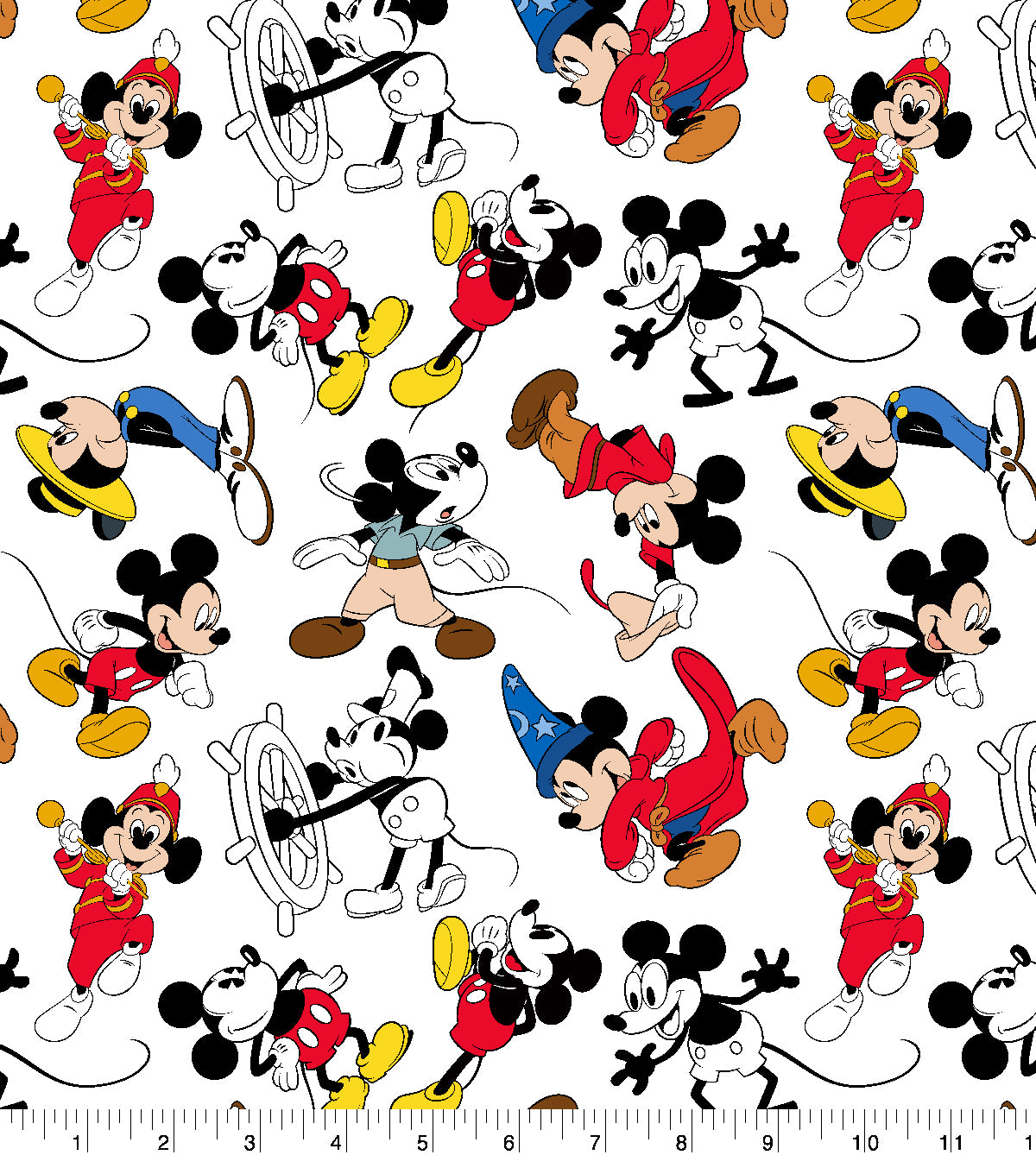 Disney Mickey Mouse Through the Years Fabric